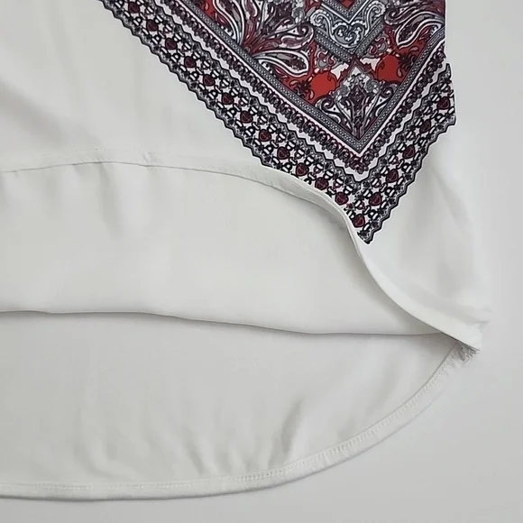 Ricki's Size XL White Shirt Resplendent with Red and Black Design  Size XL - Picture 6 of 11